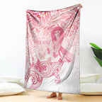 Australia Personalized Blanket Breast Cancer Pink Ribbon - Marble Roses