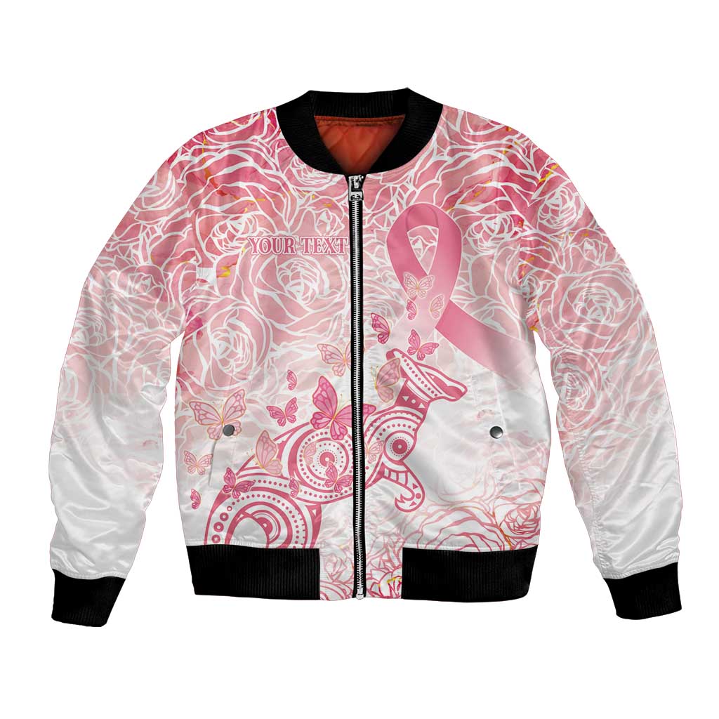 Australia Personalized Bomber Jacket Breast Cancer Pink Ribbon - Marble Roses