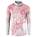 Australia Personalized Button Sweatshirt Breast Cancer Pink Ribbon - Marble Roses
