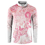 Australia Personalized Button Sweatshirt Breast Cancer Pink Ribbon - Marble Roses