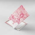 Australia Personalized Canvas Wall Art Breast Cancer Pink Ribbon - Marble Roses