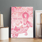 Australia Personalized Canvas Wall Art Breast Cancer Pink Ribbon - Marble Roses
