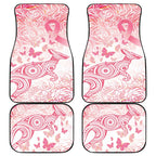 Australia Personalized Car Mats Breast Cancer Pink Ribbon - Marble Roses