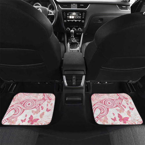 Australia Personalized Car Mats Breast Cancer Pink Ribbon - Marble Roses
