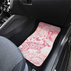Australia Personalized Car Mats Breast Cancer Pink Ribbon - Marble Roses
