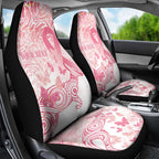 Australia Personalized Car Seat Cover Breast Cancer Pink Ribbon - Marble Roses