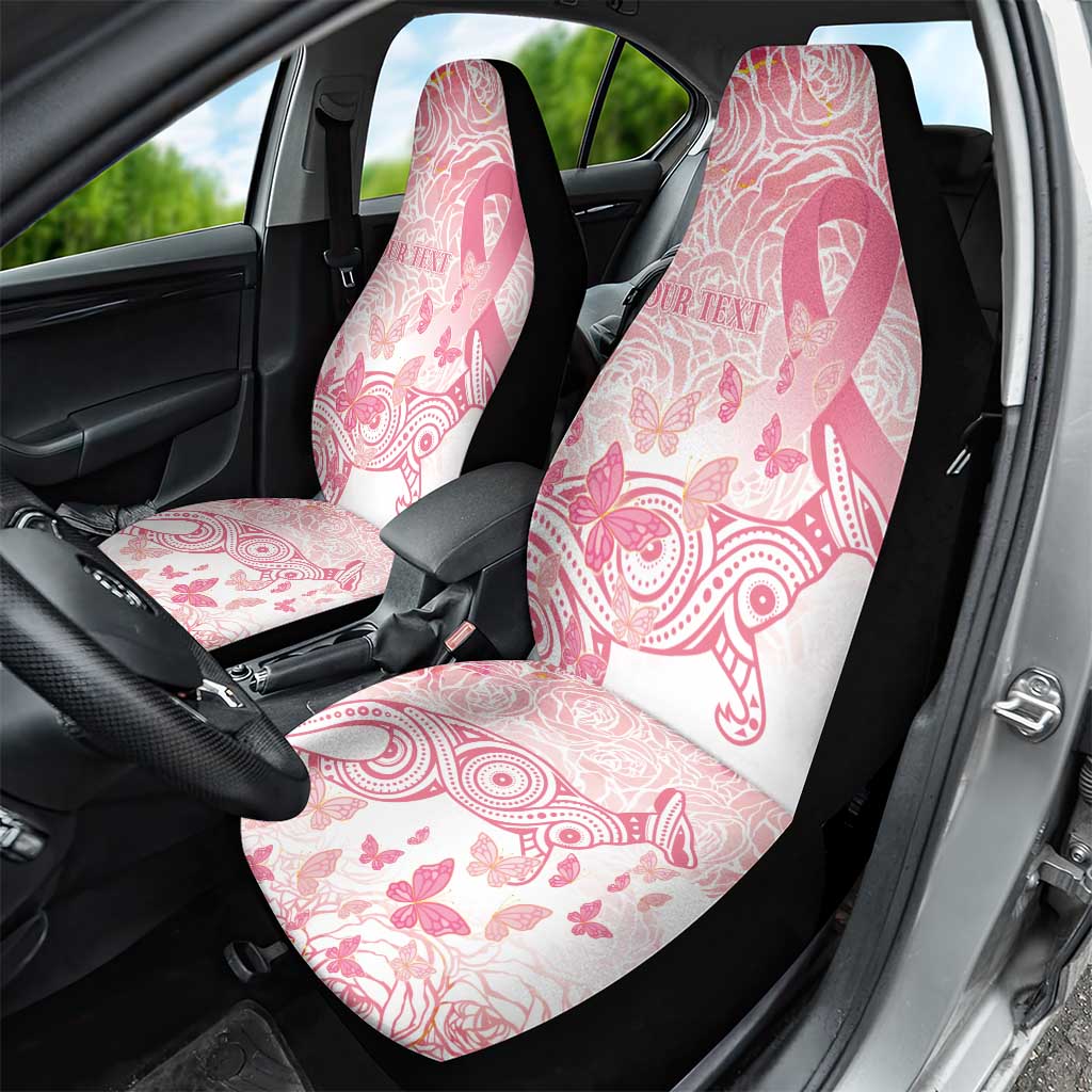 Australia Personalized Car Seat Cover Breast Cancer Pink Ribbon - Marble Roses