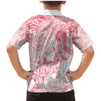 Australia Personalized Family Matching Mermaid Dress and Hawaiian Shirt Breast Cancer Pink Ribbon - Marble Roses