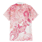 Australia Personalized Family Matching Mermaid Dress and Hawaiian Shirt Breast Cancer Pink Ribbon - Marble Roses