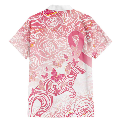 Australia Personalized Family Matching Tank Maxi Dress and Hawaiian Shirt Breast Cancer Pink Ribbon - Marble Roses