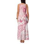 Australia Personalized Family Matching Tank Maxi Dress and Hawaiian Shirt Breast Cancer Pink Ribbon - Marble Roses