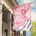 Australia Personalized Garden Flag Breast Cancer Pink Ribbon - Marble Roses