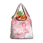 Australia Personalized Grocery Bag Breast Cancer Pink Ribbon - Marble Roses