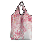Australia Personalized Grocery Bag Breast Cancer Pink Ribbon - Marble Roses