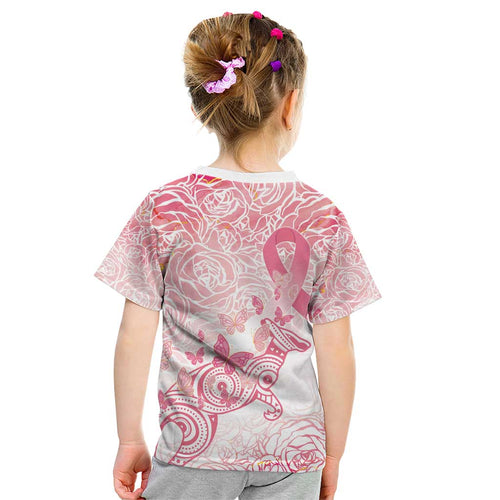 Australia Personalized Kid T Shirt Breast Cancer Pink Ribbon - Marble Roses