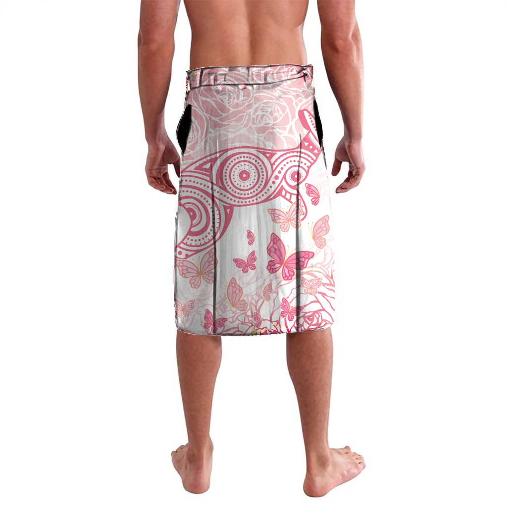 Australia Personalized Lavalava Breast Cancer Pink Ribbon - Marble Roses