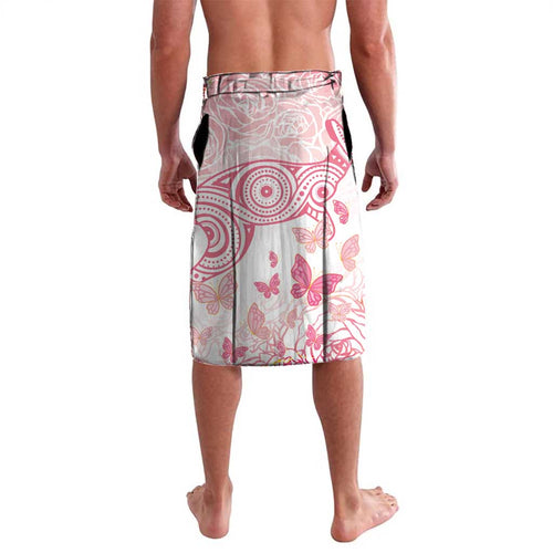 Australia Personalized Lavalava Breast Cancer Pink Ribbon - Marble Roses