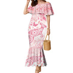 Australia Personalized Mermaid Dress Breast Cancer Pink Ribbon - Marble Roses