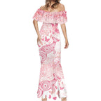 Australia Personalized Mermaid Dress Breast Cancer Pink Ribbon - Marble Roses