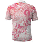 Australia Personalized Polo Shirt Breast Cancer Pink Ribbon - Marble Roses