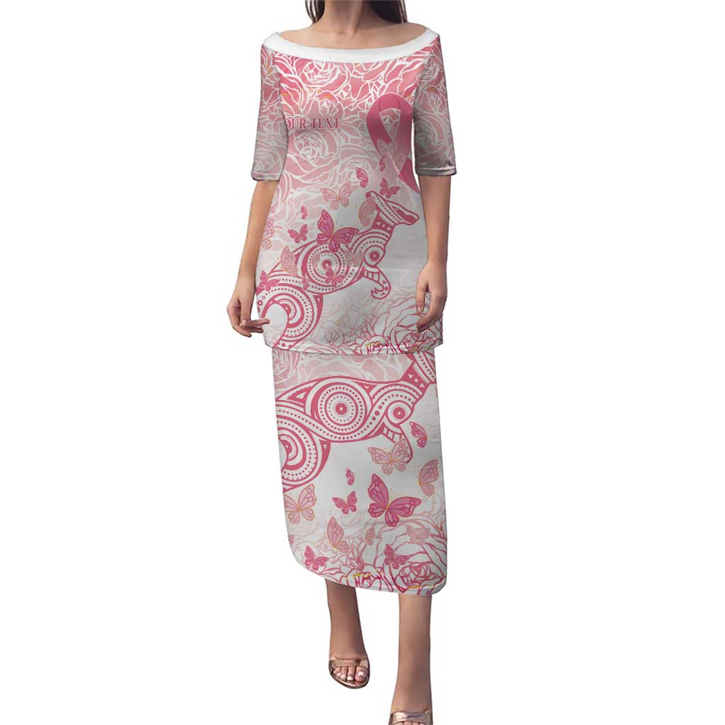 Australia Personalized Puletasi Breast Cancer Pink Ribbon - Marble Roses