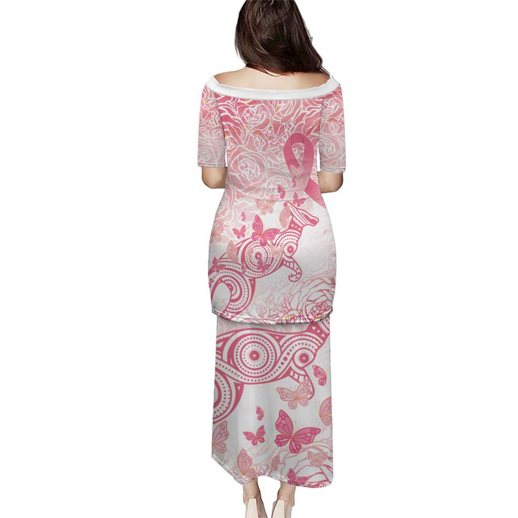 Australia Personalized Puletasi Breast Cancer Pink Ribbon - Marble Roses