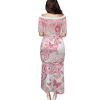 Australia Personalized Puletasi Breast Cancer Pink Ribbon - Marble Roses