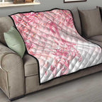 Australia Personalized Quilt Breast Cancer Pink Ribbon - Marble Roses