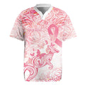 Australia Personalized Rugby Jersey Breast Cancer Pink Ribbon - Marble Roses