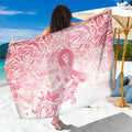Australia Personalized Sarong Breast Cancer Pink Ribbon - Marble Roses