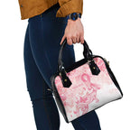 Australia Personalized Shoulder Handbag Breast Cancer Pink Ribbon - Marble Roses