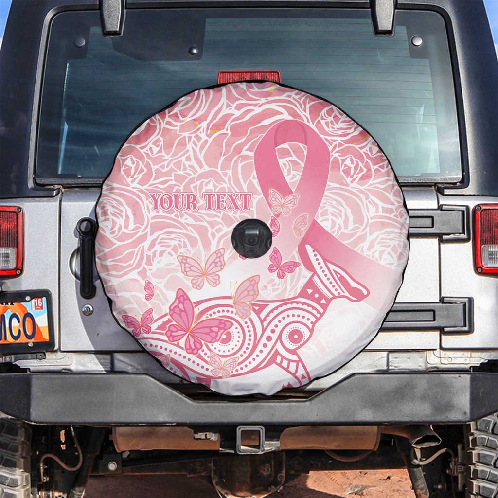 Australia Personalized Spare Tire Cover Breast Cancer Pink Ribbon - Marble Roses