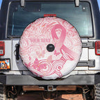 Australia Personalized Spare Tire Cover Breast Cancer Pink Ribbon - Marble Roses