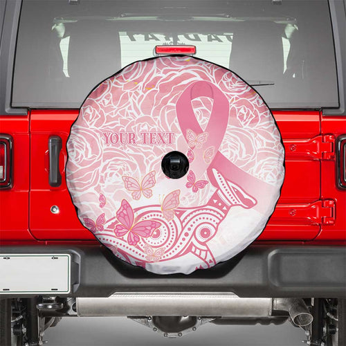 Australia Personalized Spare Tire Cover Breast Cancer Pink Ribbon - Marble Roses