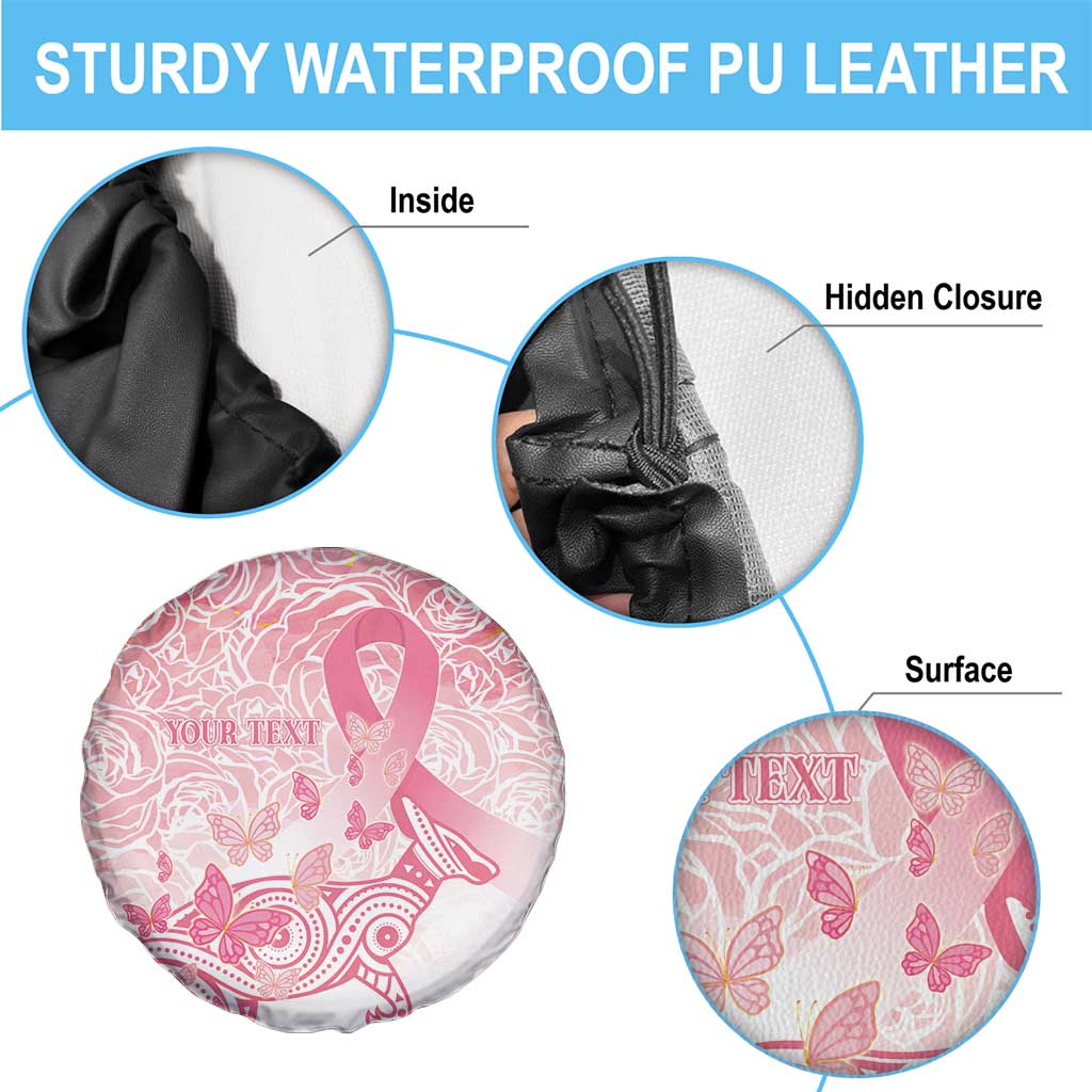 Australia Personalized Spare Tire Cover Breast Cancer Pink Ribbon - Marble Roses
