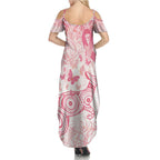 Australia Personalized Summer Maxi Dress Breast Cancer Pink Ribbon - Marble Roses