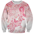 Australia Personalized Sweatshirt Breast Cancer Pink Ribbon - Marble Roses