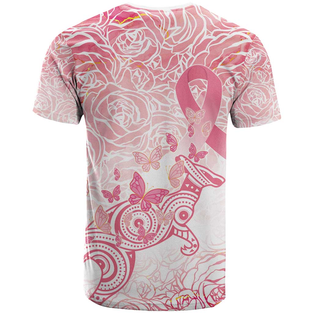 Australia Personalized T Shirt Breast Cancer Pink Ribbon - Marble Roses