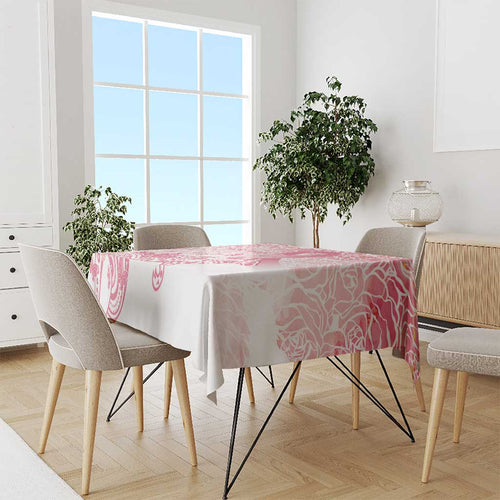 Australia Personalized Tablecloth Breast Cancer Pink Ribbon - Marble Roses