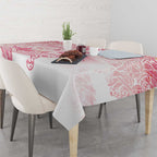Australia Personalized Tablecloth Breast Cancer Pink Ribbon - Marble Roses