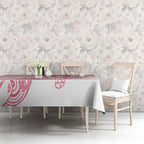 Australia Personalized Tablecloth Breast Cancer Pink Ribbon - Marble Roses