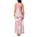 Australia Personalized Tank Maxi Dress Breast Cancer Pink Ribbon - Marble Roses