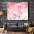 Australia Personalized Tapestry Breast Cancer Pink Ribbon - Marble Roses