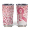 Australia Personalized Tumbler Cup Breast Cancer Pink Ribbon - Marble Roses