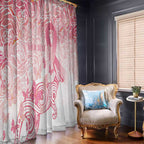 Australia Personalized Window Curtain Breast Cancer Pink Ribbon - Marble Roses