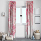 Australia Personalized Window Curtain Breast Cancer Pink Ribbon - Marble Roses