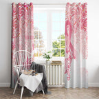 Australia Personalized Window Curtain Breast Cancer Pink Ribbon - Marble Roses