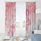 Australia Personalized Window Curtain Breast Cancer Pink Ribbon - Marble Roses