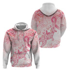 Australia Personalized Zip Hoodie Breast Cancer Pink Ribbon - Marble Roses