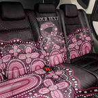 Australia Indigenous Personalized Back Car Seat Cover Aboriginal Pink Ribbon Art